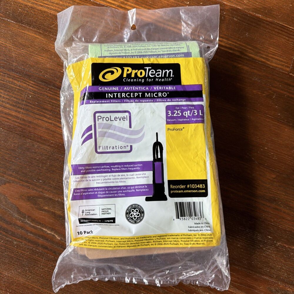 Proteam 103483 Vacuum Cleaner Bags - Pack of 10